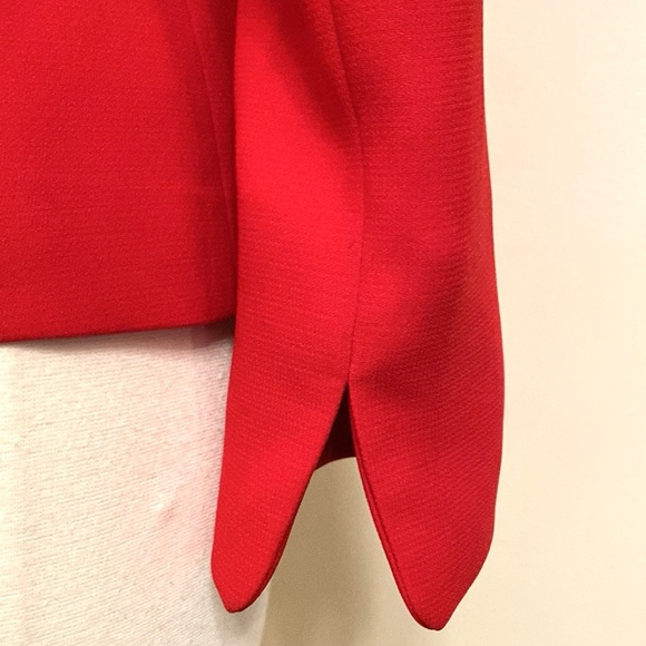 Jones New York Suit Separates Vintage Red Black Button Lined Blazer Jacket SZ 4 - Picture 8 of 13